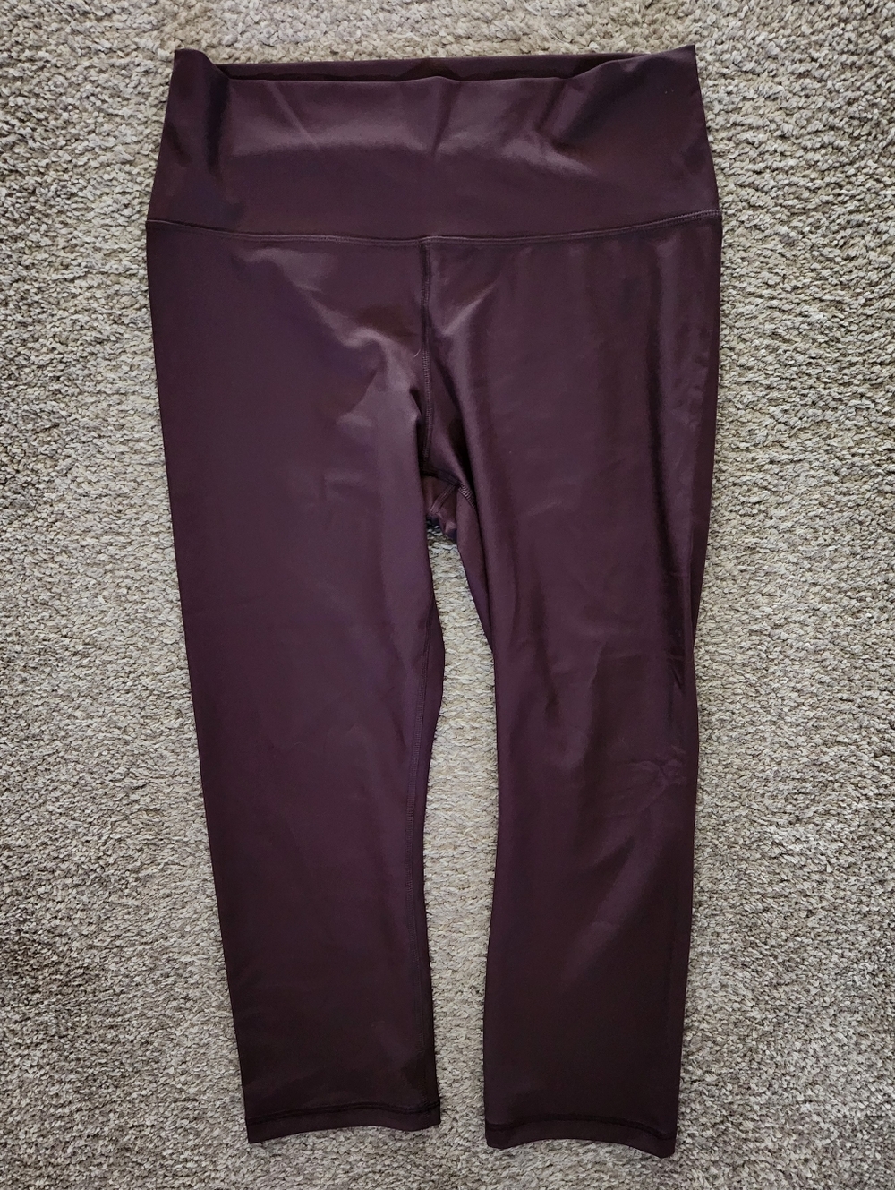 High-Waist Brown Active Cropped Leggings